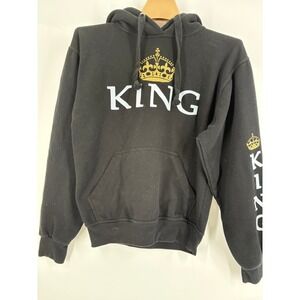 Jon Lauren Apparel Black King Crown Graphic Hoodie Godchild Records Men's Size M